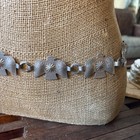 Vintage Southwestern Silver Plated Thunderbird Concho Link Belt 32    Adjustable