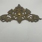 Ornate Brass Floral Swag Garland Metal Embellishment Furniture Hardware Decor