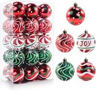 30pcs Christmas Balls Ornaments - 2 36  Red Green White Xmas Balls Style 8
