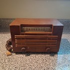 Vintage 1940s General Electric L-513 Wood Ingraham Tube Radio - Untested 