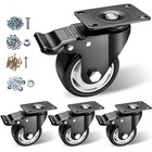 Caster Wheels - 3 Inch Casters Set Of Heavy Duty   Locking 4 3  4pack 