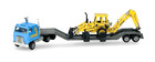 Ertl 1 64 International Transtar Truck Lowboy Trailer W ford Backhoe Load