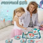 Mermaid Tea Party Set For Little Girls  Kids Pretend Play Party Set Toys For 3  