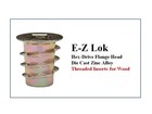 E-z Lok 3 8-16 X 25mm Flanged Thread Insert For Wood Die Cast Zinc 10 Pieces