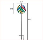 Wind Spinner 83 5  Steel Yard Art Metal Dual Helix Garden Sculpture New