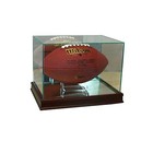 New Real Glass Rectangle Football Display Case Black Sport Molding Free Shipping