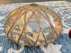 Art Deco Bubble Glass Lamp Shade Brass Filigree Jeweled Huge 20  X 11 