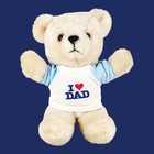 Applause I Love Dad Teddy Bear Plush Stuffed Animal 78m Retro Vintage 1986 Gift
