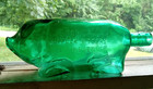 Pretty Green Suffolk Bitters America s Life Preserver Pig Figural Repro Bottle