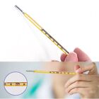 1pc Yellow Glass Thermometer Oral Armpit Adult Children Measurement 2ml