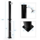 7 2 Ft Solar-heated Outdoor Shower 10 Gallon Freestanding Shower For Poolside