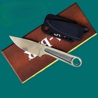 Ka-bar Wrench Fixed Knife 3  Blade 425 Carbon Steel One Piece  Free Shipping 