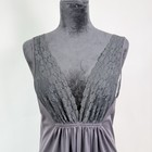 Vintage Jc Penney Long Nightgown Maxi Slip Dress Size L Black Nylon Lace Bodice