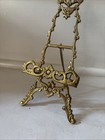 Vintage Art Nouveau Ornate Victorian Brass Tabletop Easel 10   