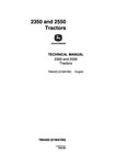 John Deere 2350  2550 Utility Tractor Service Manual Repair Shop Technical Book