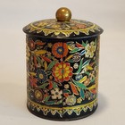 Vintage Daher England Embossed Multi Color Floral Biscuit Tea Tin Canister