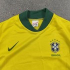 Vtg Y2k Kids Nike Brasil National Soccer Jersey World Cup