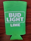 Bud Light Lime Koozie 12 Oz Slim Can Tall Boy Classic Logo Green Beer Coozie