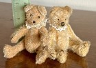 Lot 2 The Bear Basket Mini Teddy Bears Artist Sharon Dressman 4    Handmade Vtg