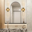 2-light Bathroom Vanity Light Fixtures  17 5  Indoor Wall Sconce Brushed Gold