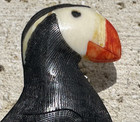Vintage Hand Carved Puffin Brooch Signed F Mayac Inupiaq Native American Artist