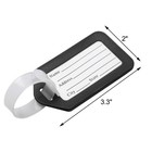 10pcs Address Information Plastic Bags Backpack Luggage Tag Black White