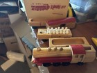 Vintage Wood Wooden Verhofa Spielzeug Train Set Of 5 Boxed East Germany