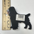 Vintage 1990 Springer Spaniel Magnet 3  Realistic Black White Dog Collectible