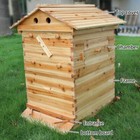 Wooden Beekeeping Beehive House  7pcs Latest Auto Honey Bee Hive Comb Frames Us