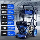 Roomark 3600 Psi Gas Pressure Washer 5 Nozzles Gas Powered Washer 2 6 Gpm 210cc
