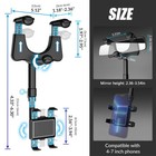 Universal Car Rear View Mirror Mount Stand 360   Rotation Gps Cell Phone Holder