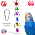 Bonka Bird Toys 1106 Medium Ringer Durable Melodic Small Medium Bird Toy Conure