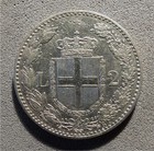Italy - 1884 - 2 Lire - Umberto I -  835 Silver-10g   - Km 23  Hsko2