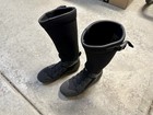 Nrs Neoprene Tall Water Sport Boots Black Rubber Sole Pair R62512