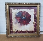 Trio Of Vintage Flowers Antique Gold Cottage Core Framed  Set Of 3 Art  Pictures