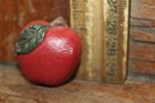 Vintage Cast Iron Apple Drawer Pull Knob Teacher Fruit 1-1 8 