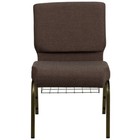 50x Brown 21   Wide Church Chairs Gold Frame Book Rack 4    Seat Cushion 800 Lb Wt