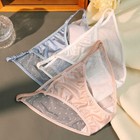 5 Pack Lot Womens Satin Panties String Bikinis Sheer See Through Brief Underwear