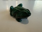 Hand Carved Malachite Frog Figurine     Natural Green Stone     2 75    Sculpture