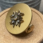 Vintage Portable Lipstick Holder With Mirror Embellished With A Decorative Star