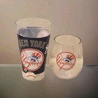 New York Yankees Souvenir Lot Plastic 18oz Wine Glass   22oz Tall Cup New 