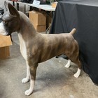 Boxer Dog Statue Life Sized With Glowing Red Eyes
