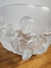 Lalique Luxembourg Frosted Large Crystal Cherub Bowl Vintage Paris