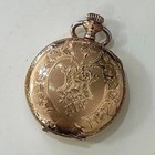 Alpina Full Hunter Pocket Watch 15 Jewels Gold Filled Manual  Arabic Dial