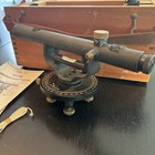 Vintage Berger Transit Level 200a In Wooden Case With Plumb Bobs   Instructions