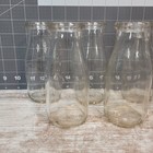 Vintage Dairy Glass Milk Round Bottle Unmarked 1 2 Half Pint Lot Of 7