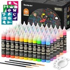 66 Colors Fabric Paint   3d Fabric Paint With Stencil And Brushes  Permanent 