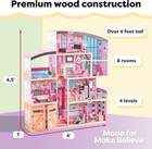 Kidkraft Shimmer Mansion Wooden Dollhouse For 12 Inch Dolls  Large Doll House