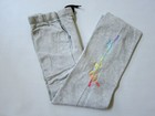 Victoria Secret Pink Boyfriend Rainbow Ombre Script Logo Sweat Pant Open Leg S