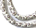 White W  Blue Eye Ghana Handmade Recycled Glass African Trade Beads-ghana